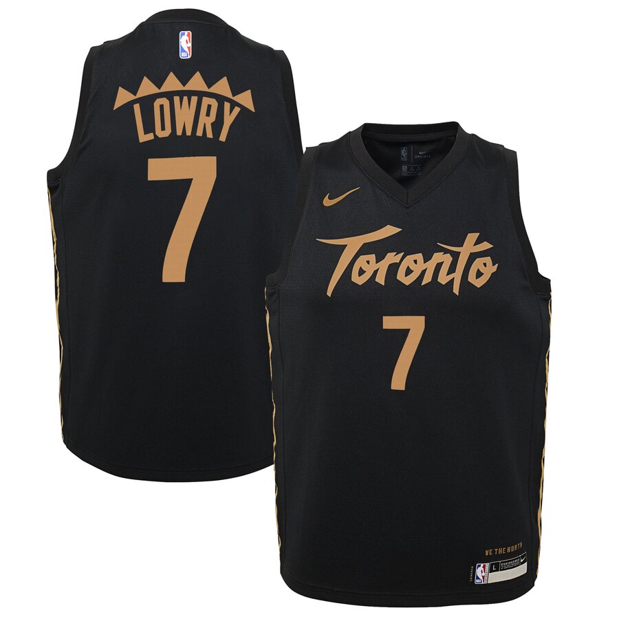 Men's Toronto Raptors Black #7 Kyle Lowry 2019 City Edition Stitched NBA Jersey